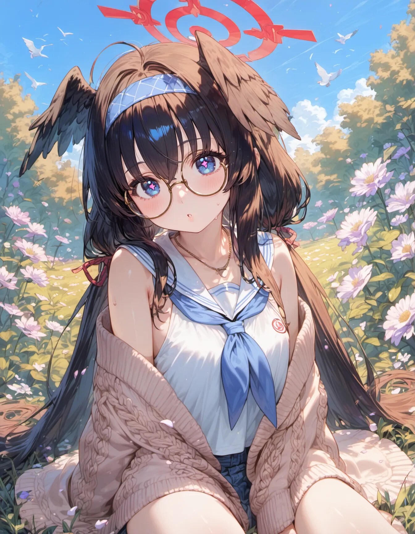 Halo over the Flower Field | の人気AIイラスト・グラビア
