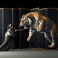 屏風の虎 2枚目