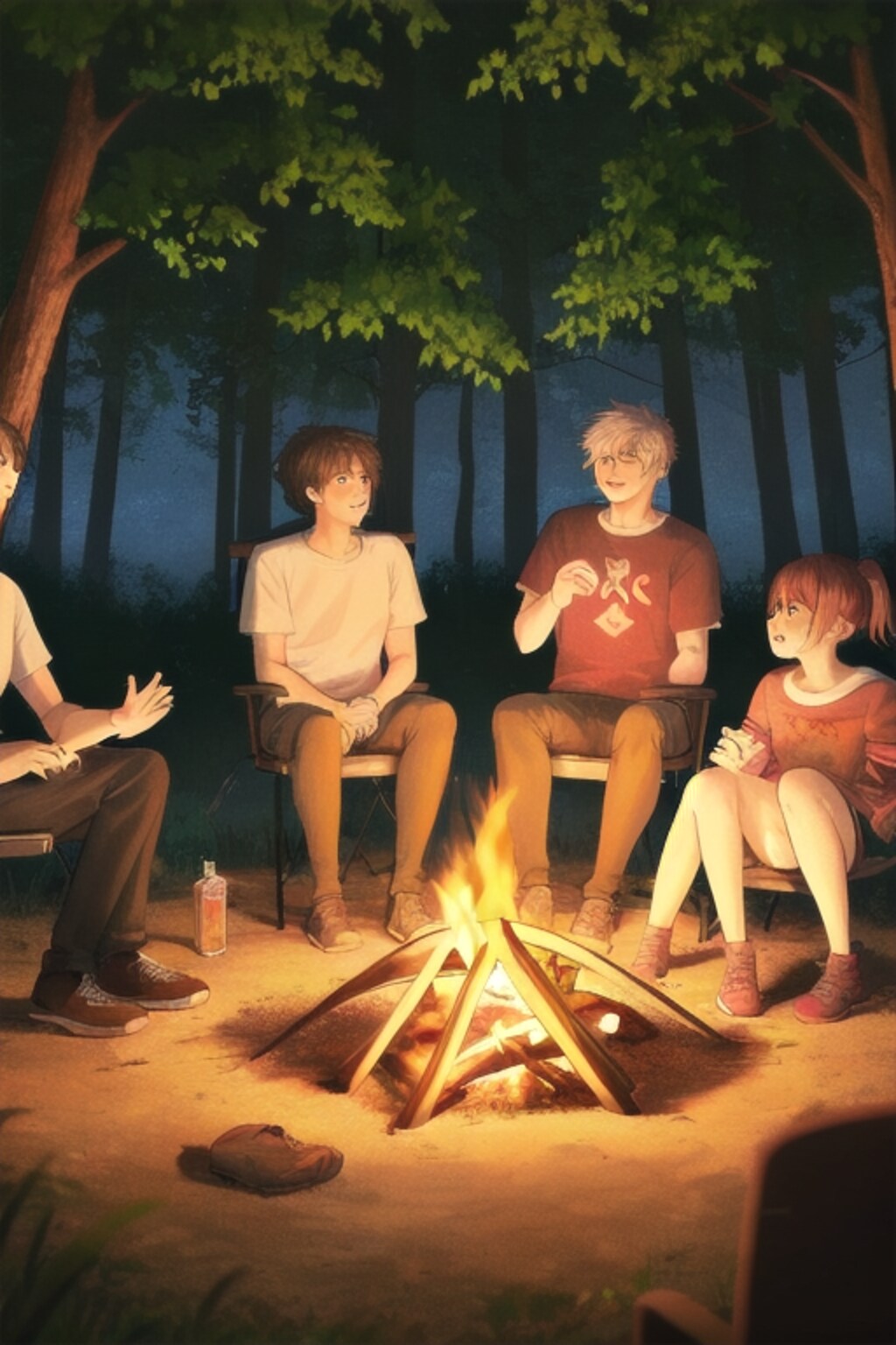 We sat around the campfire and told stories