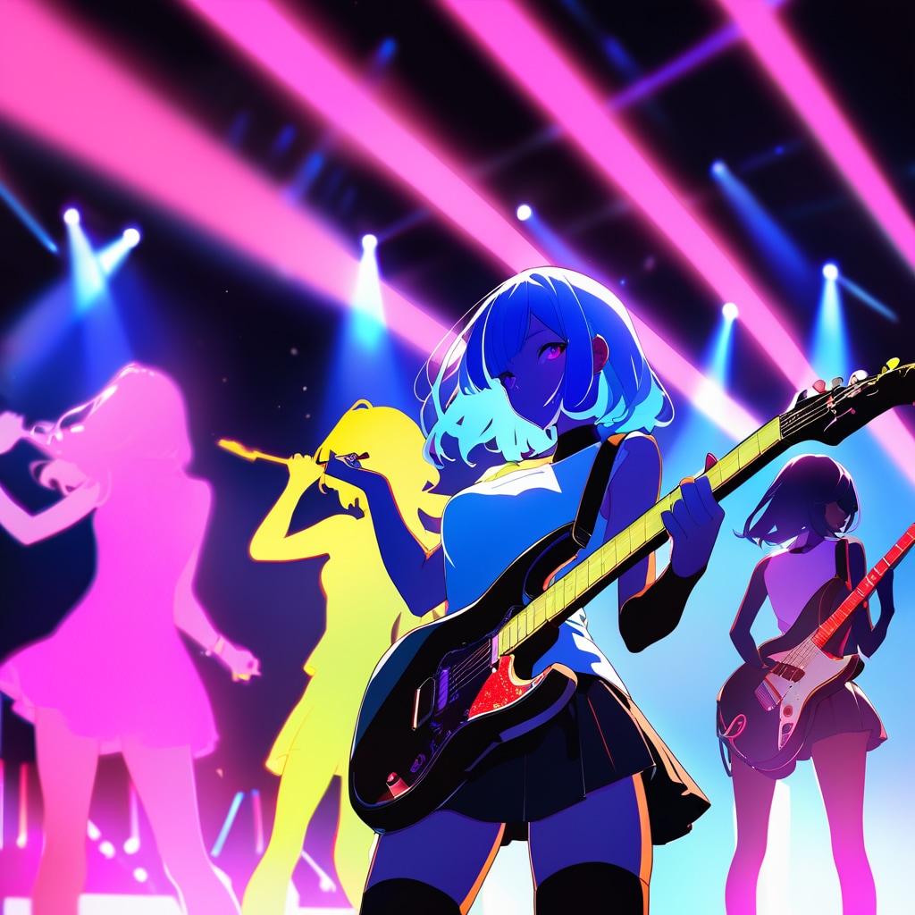 Girls on stage