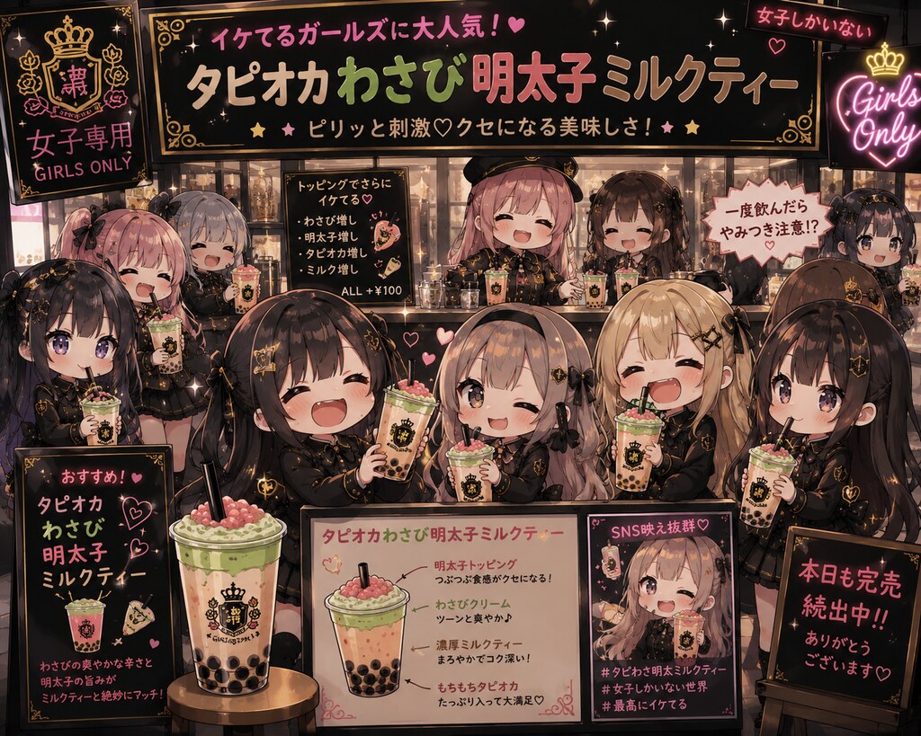 タピオカわさび明太子ミルクティー