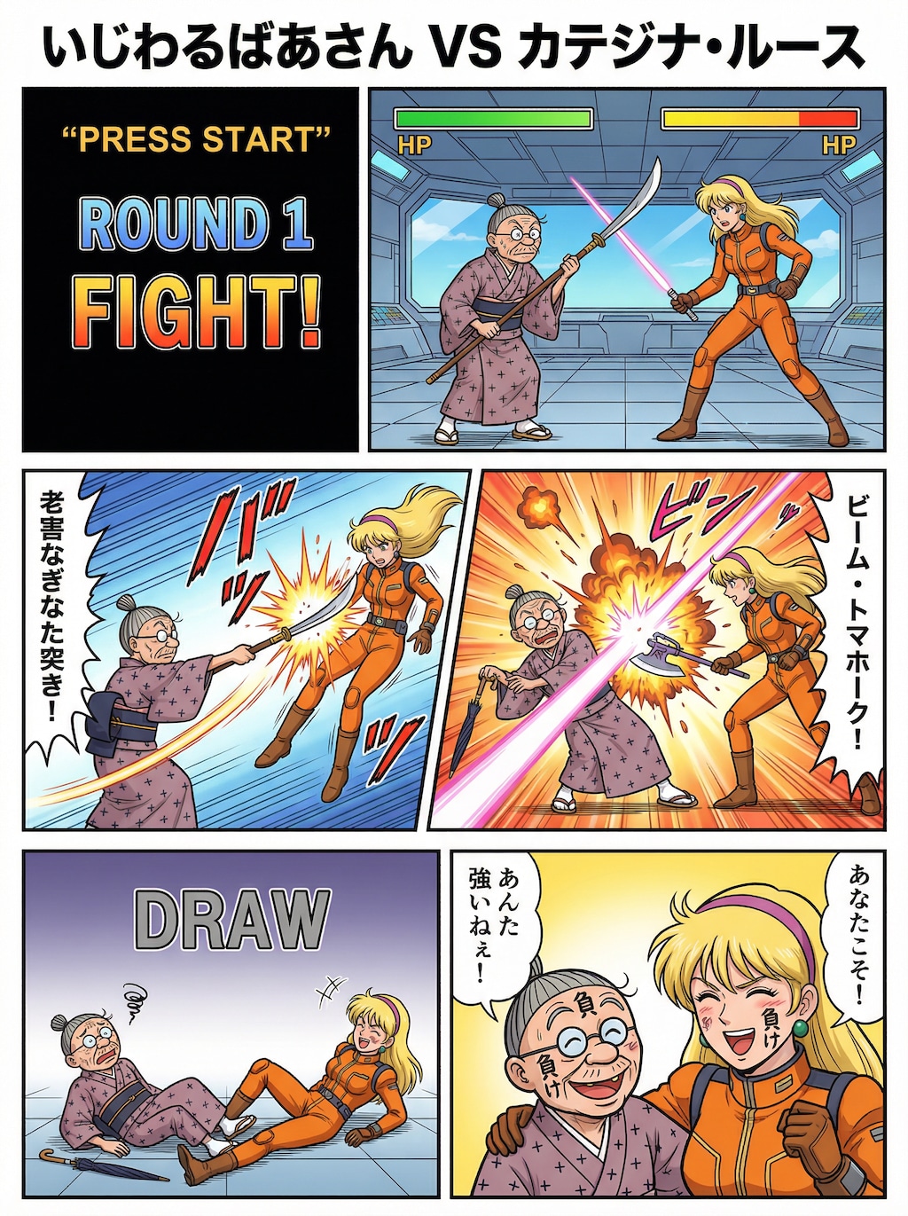 いじわるばあさんvsカテジナ・ルース。