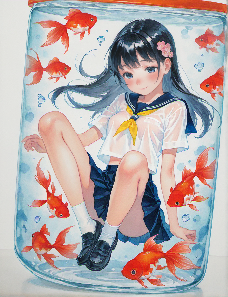 金魚鉢 | の人気AIイラスト・グラビア