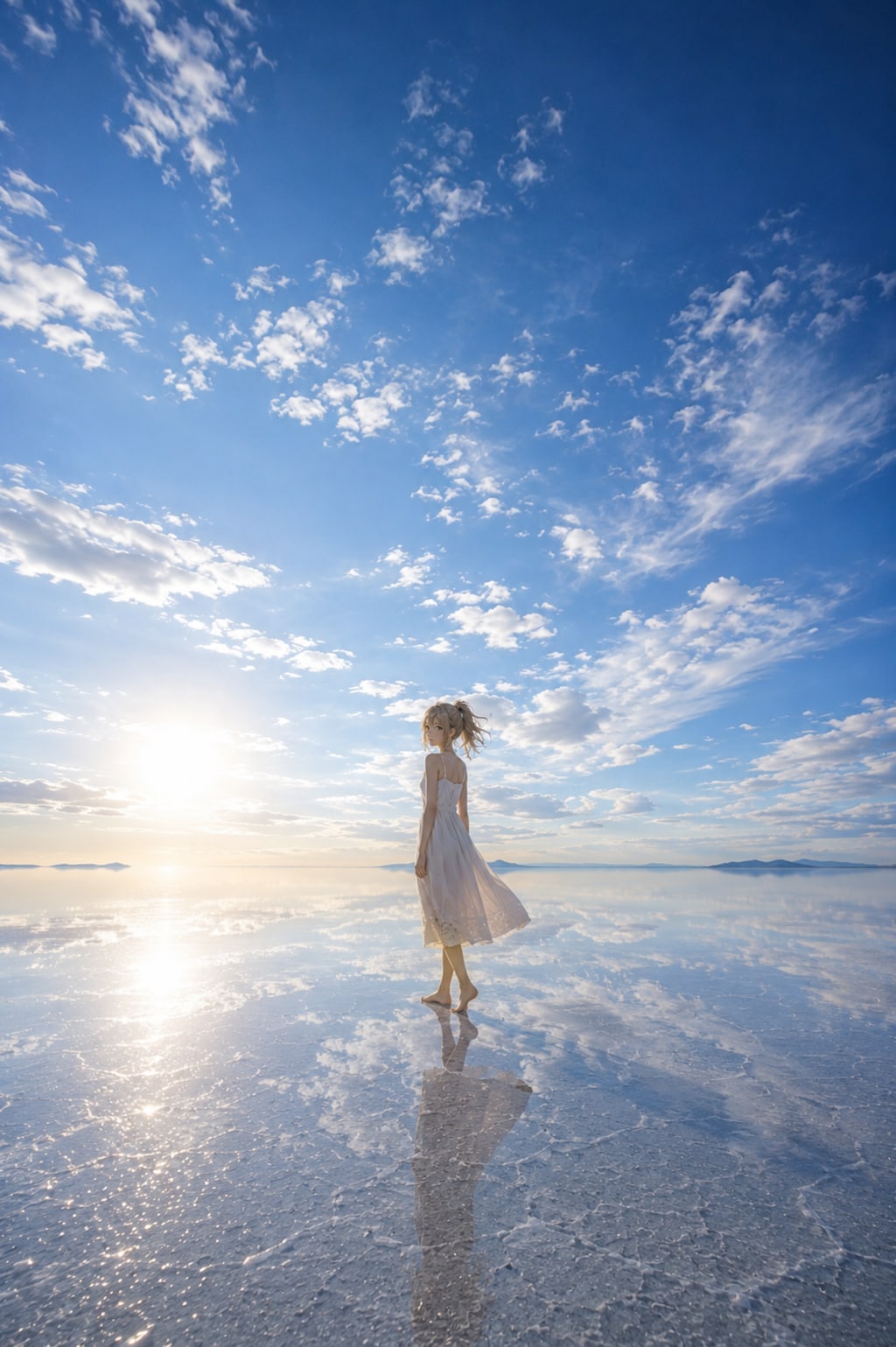 ウユニ塩湖と真夏
