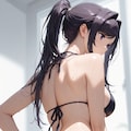 背中ポニテ尻らぶ　碧嶋水都 3枚目