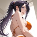 背中ポニテ尻らぶ　碧嶋水都 8枚目