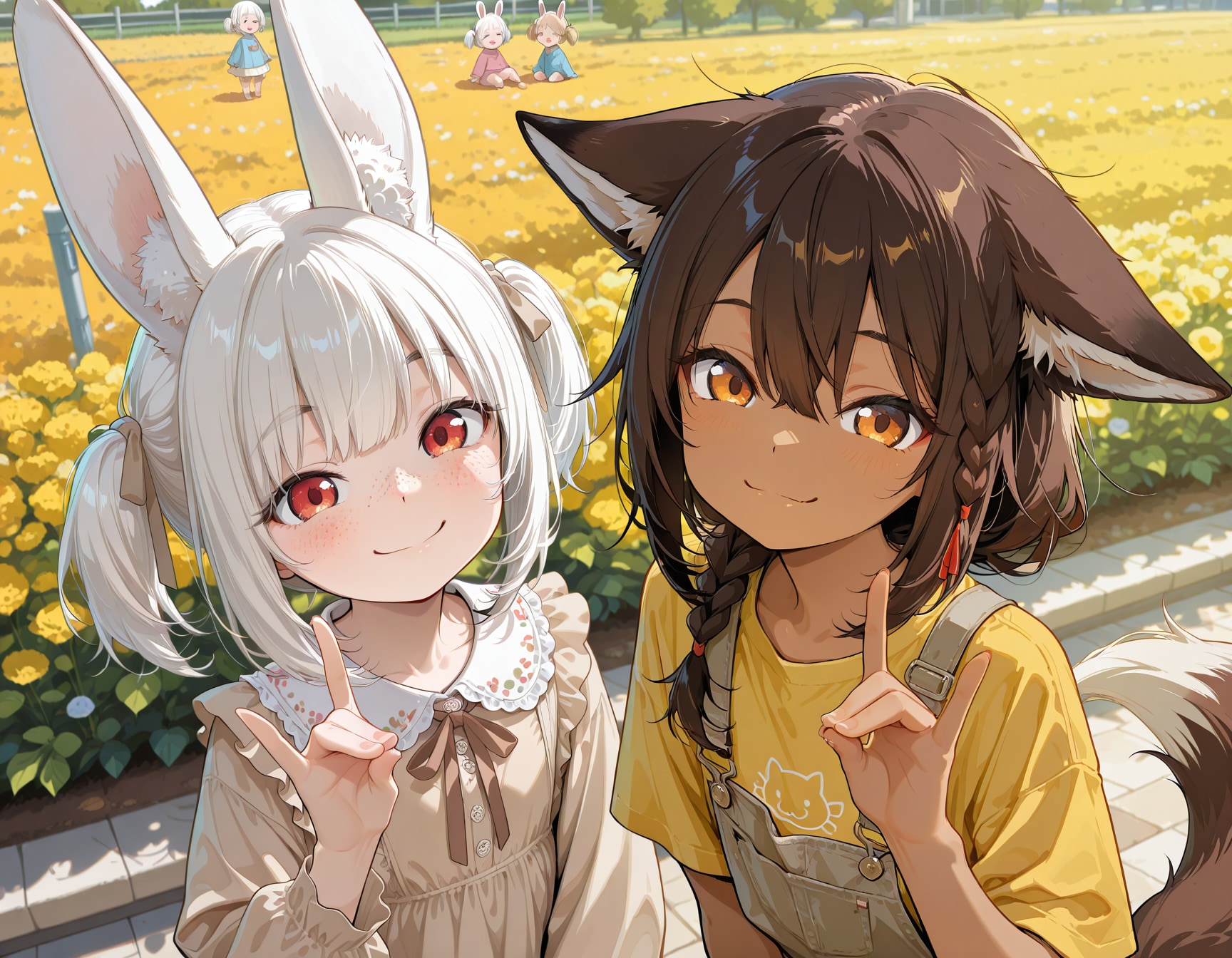 コンにちワン🐶🐰 | の人気AIイラスト・グラビア