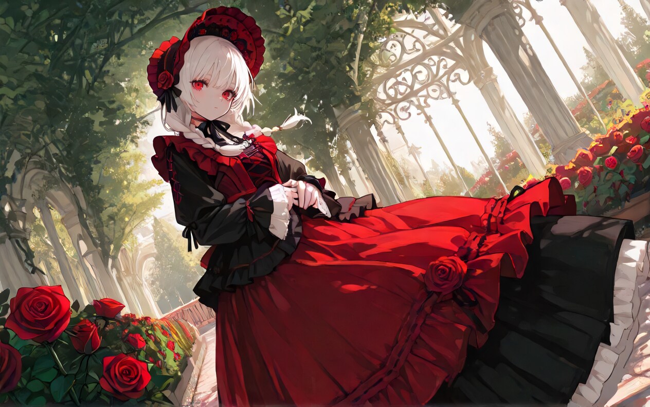 赤薔薇と