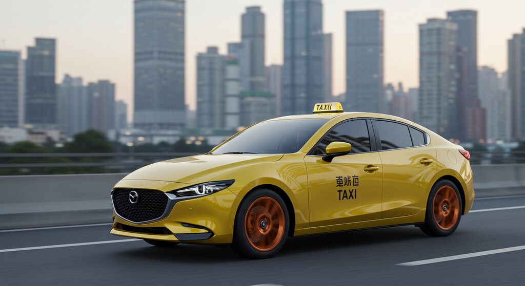 マツダアクセライエロータクシー