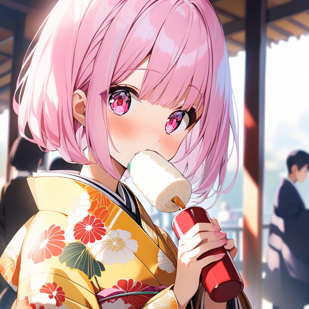 長鰻頭を食べて過ごす新年 | の人気AIイラスト・グラビア