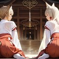 狐娘の双子姉妹 咲耶と琴葉 2枚目