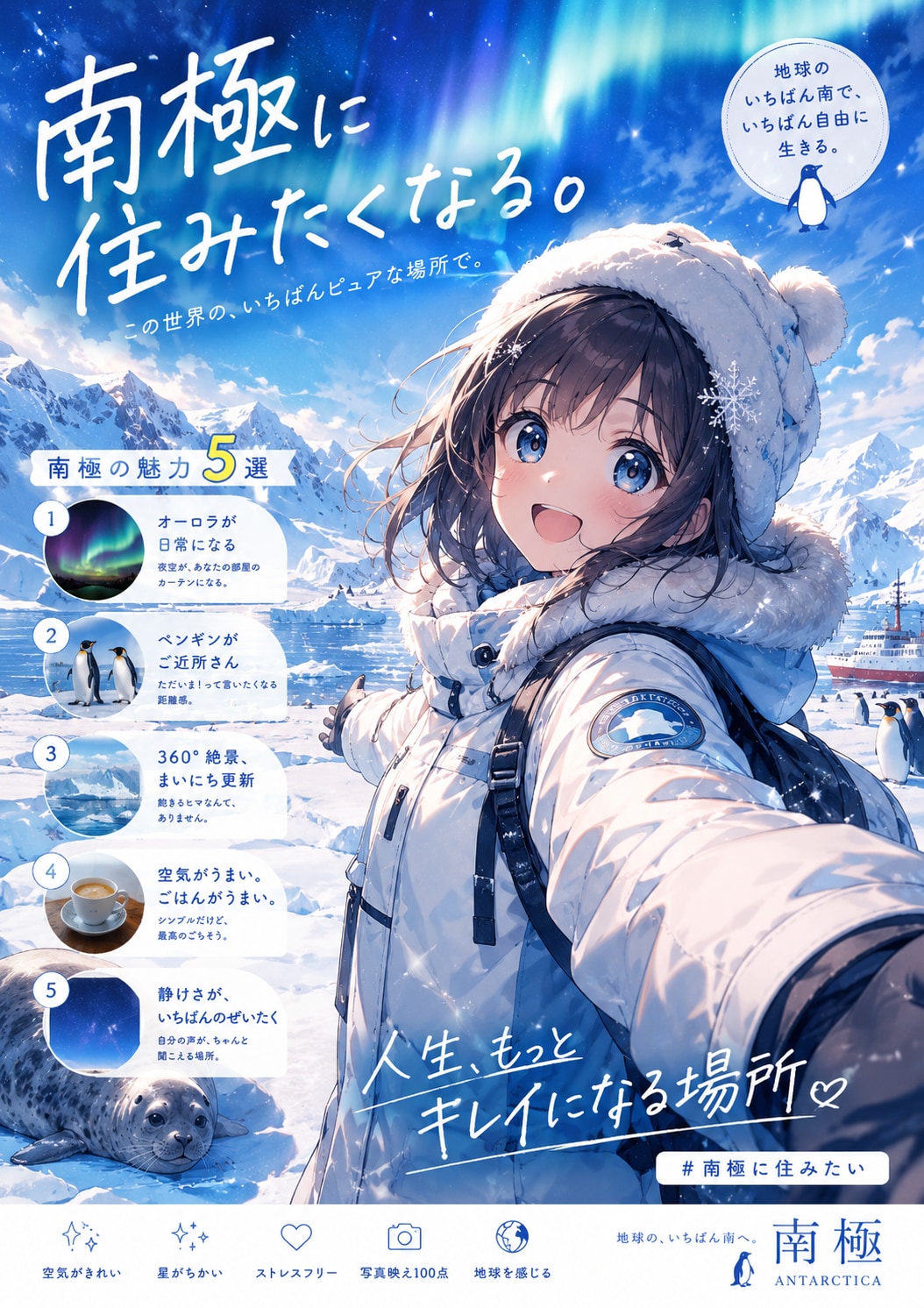 南極に住みたくなる？