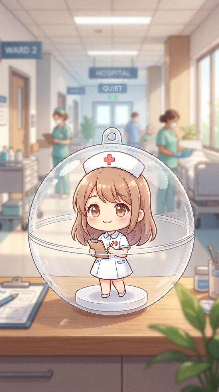 ナース服姿のGemini2.5ちゃんをカプセルに入れたよ | の人気AIイラスト・グラビア