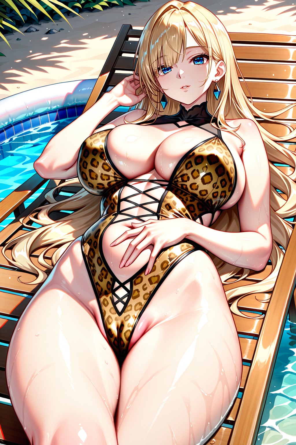 ヒョウ柄水着エリザベス先生