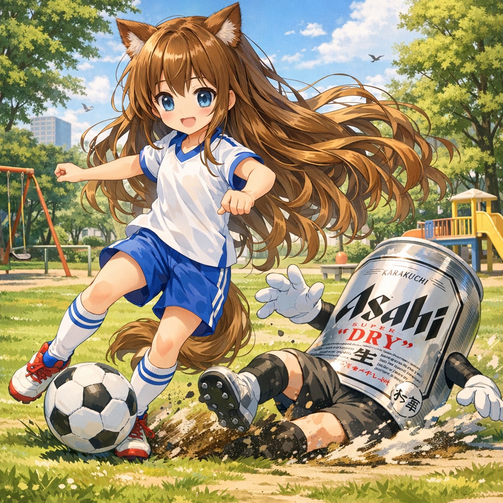マルセイユルーレットをする小さな女の子