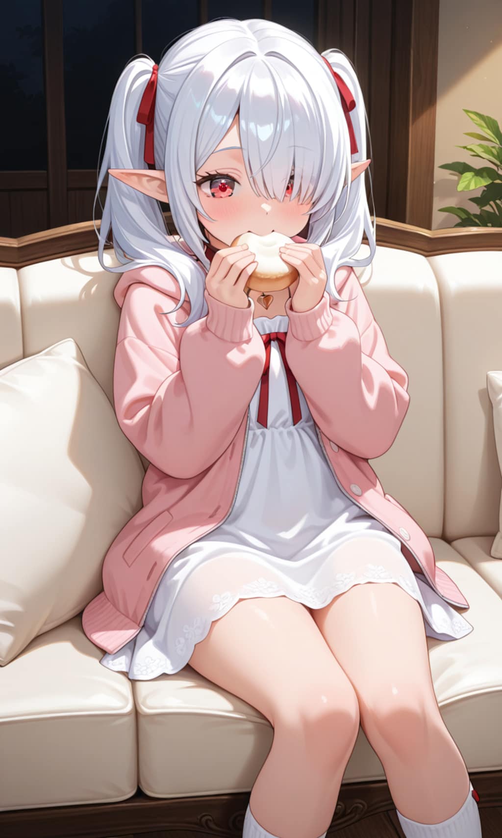 お昼のシロネさん