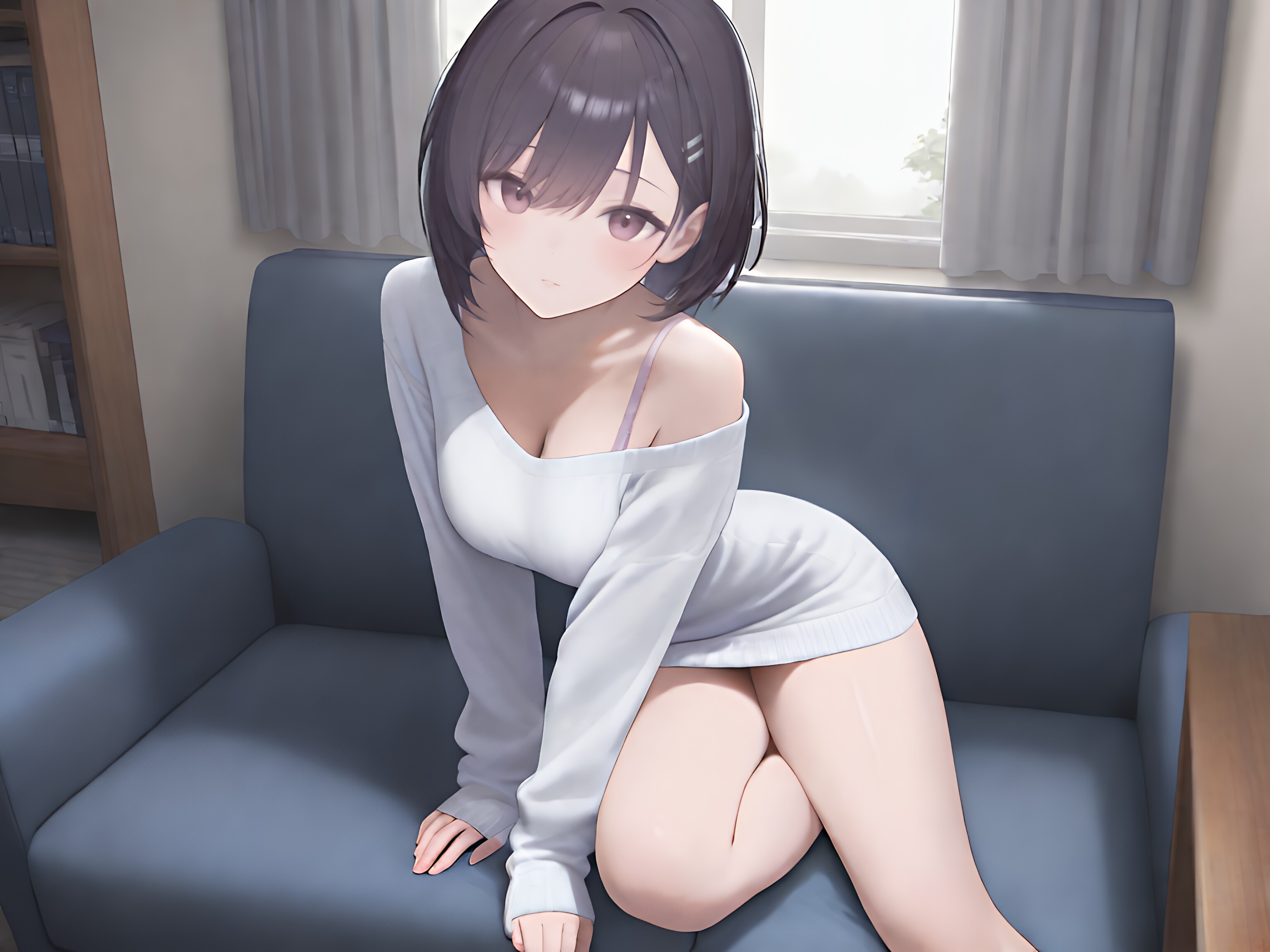 肩とブラ紐