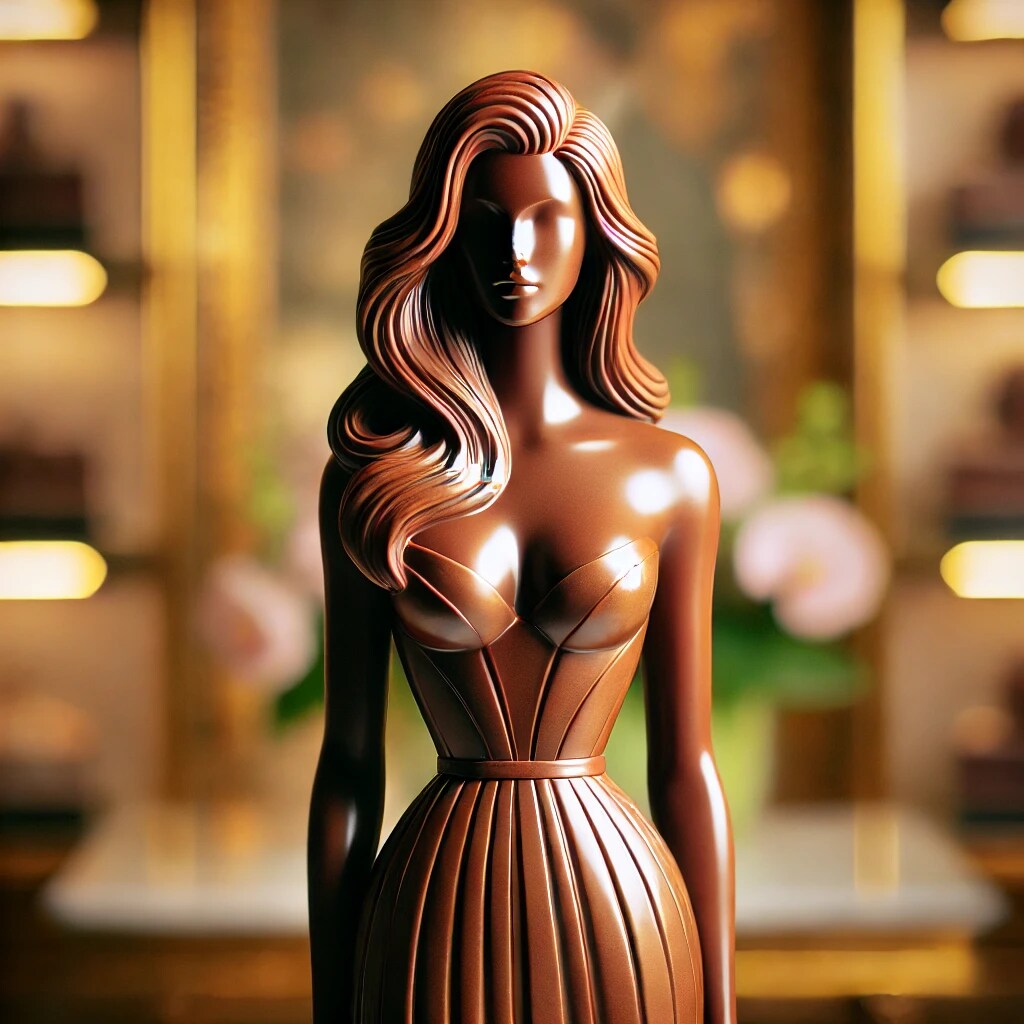 チョコレートの彫像