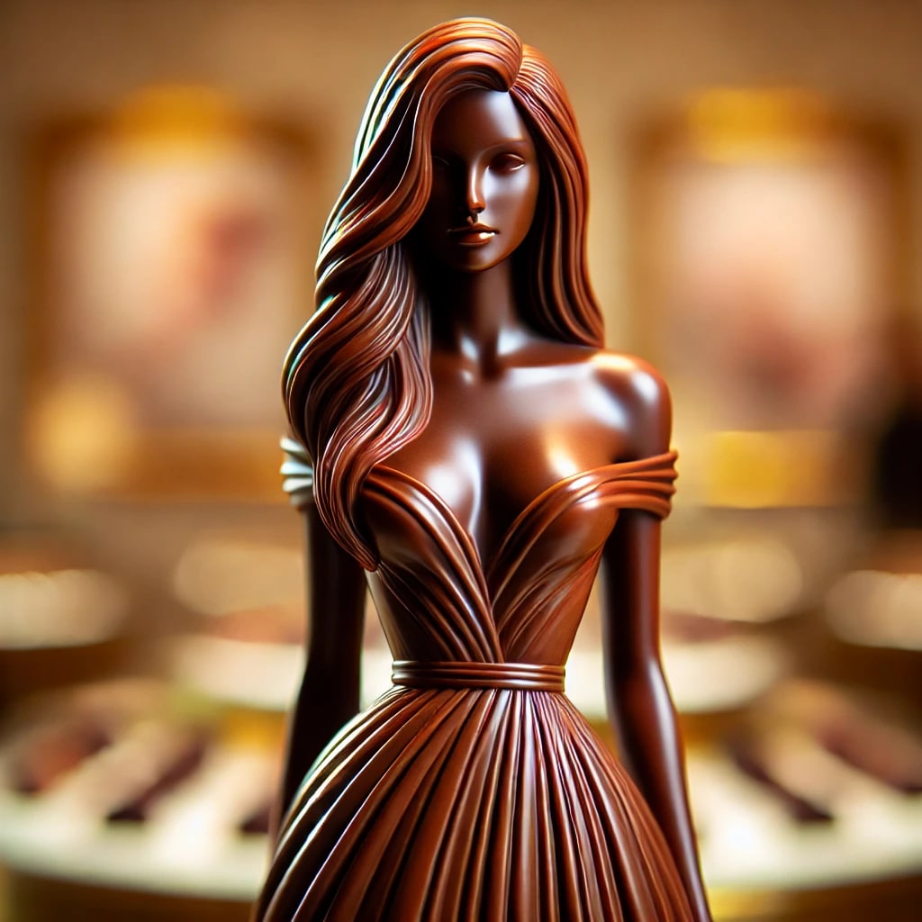 チョコレートの彫像
