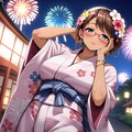 浴衣姿の眼鏡ギャルJK 7枚目