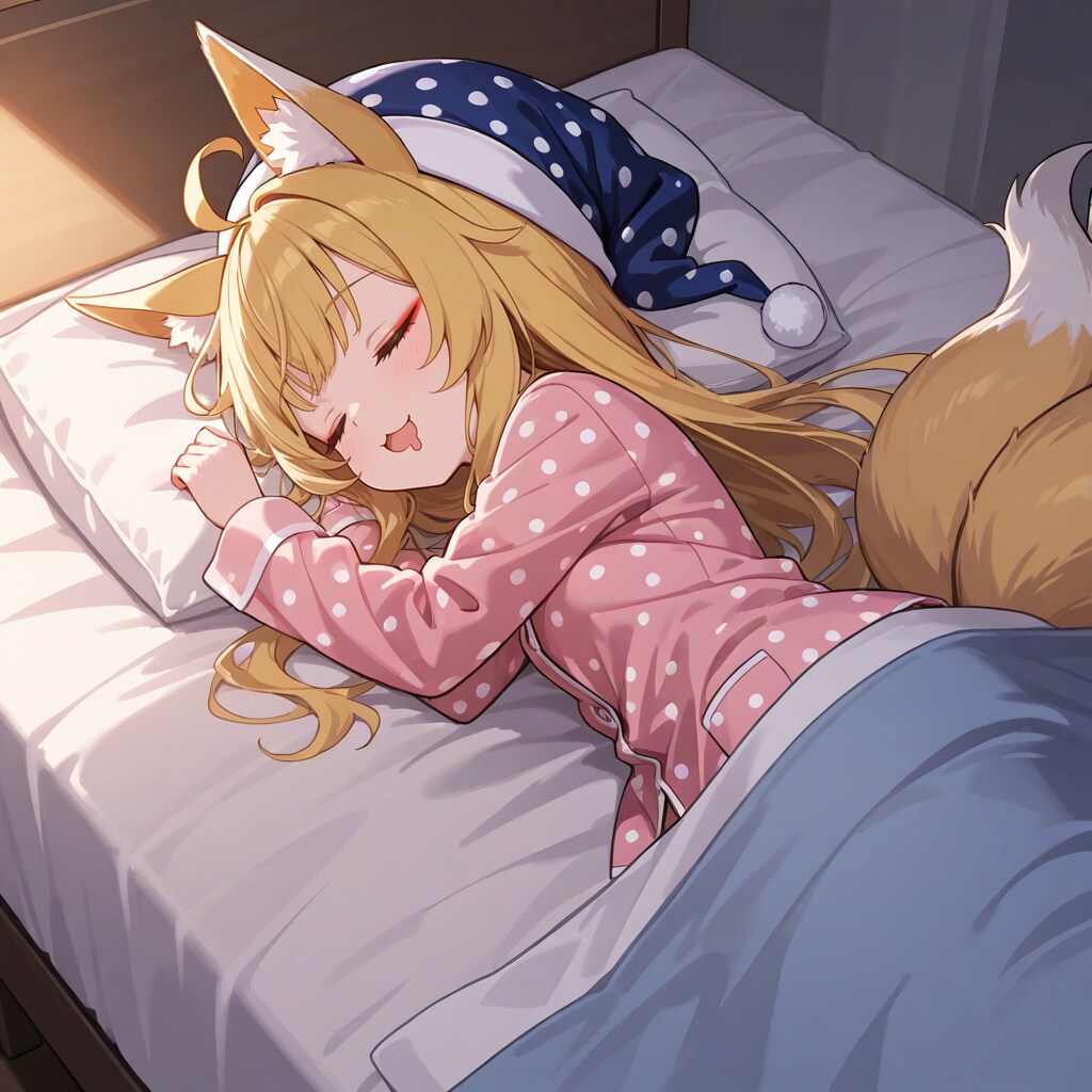 ナイトキャップと狐っ娘 | の人気AIイラスト・グラビア