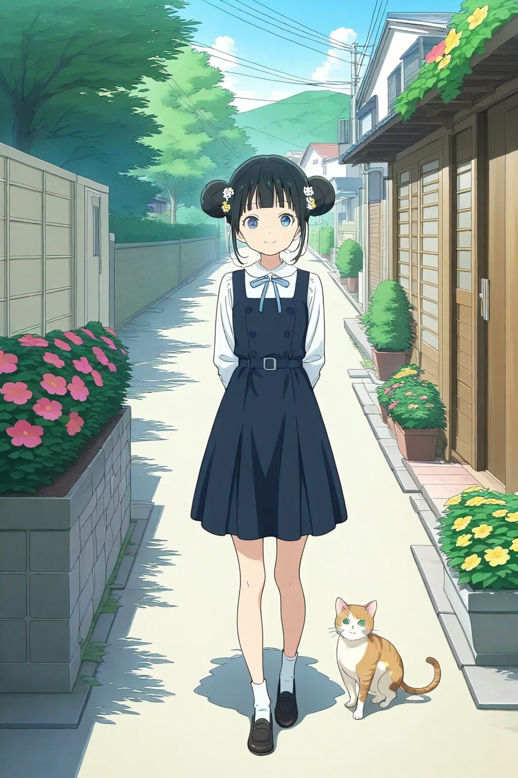 近所の猫🐈さんとおだんごちゃん🍡✨ | の人気AIイラスト・グラビア