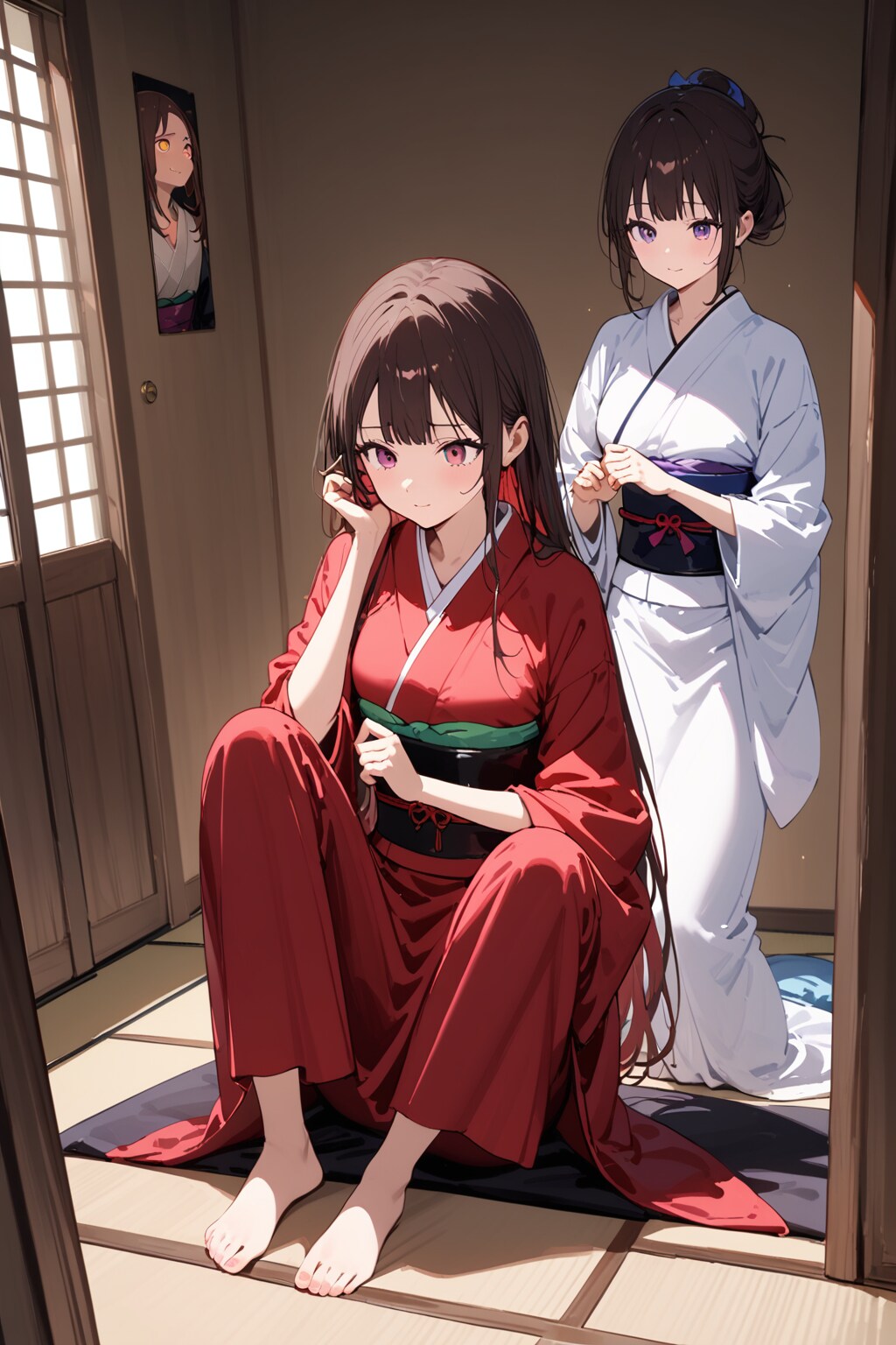 お髪(ぐし)を整える