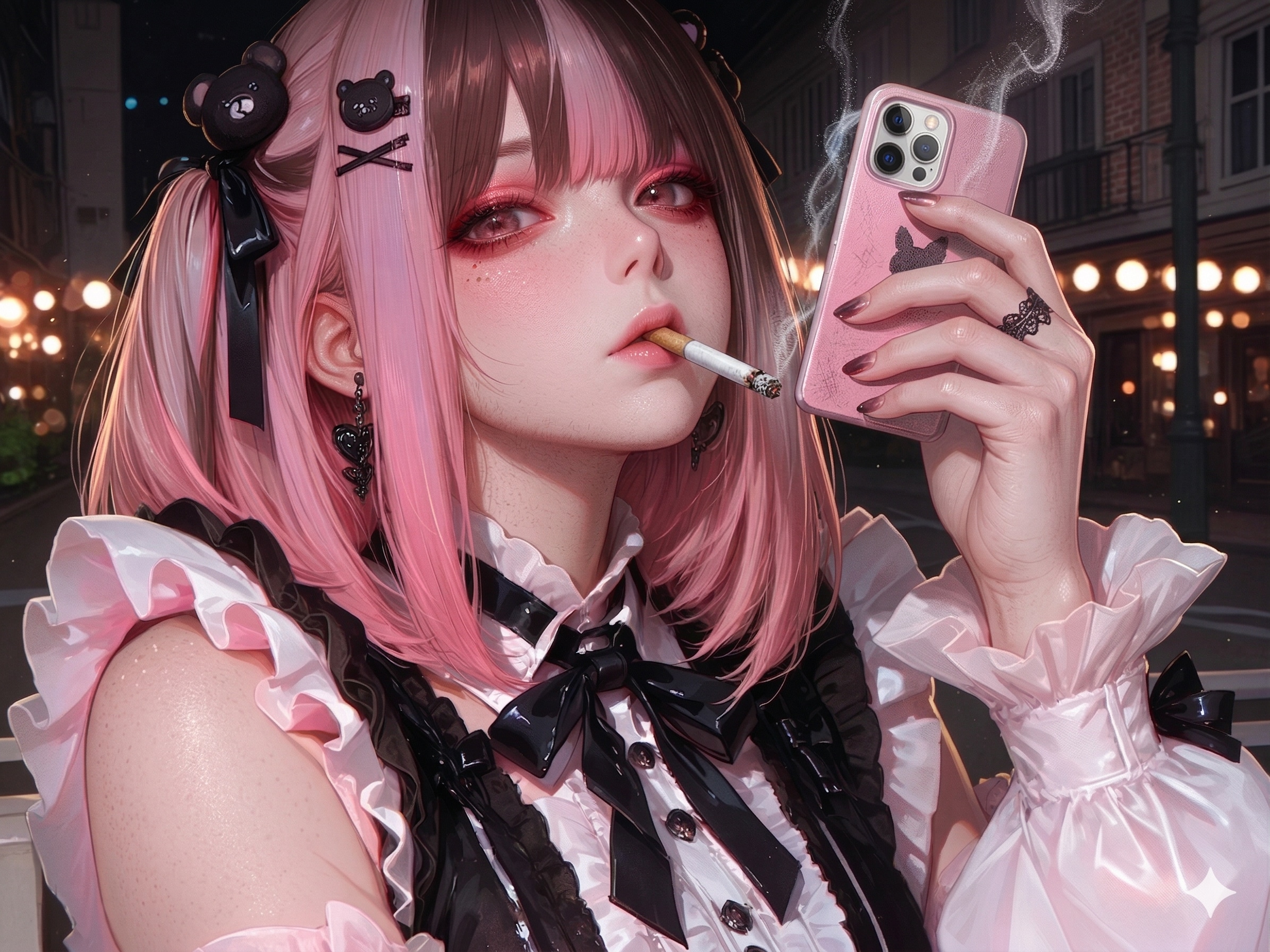 I'm taking a selfie, so hang on a sec, okay? | の人気AIイラスト・グラビア