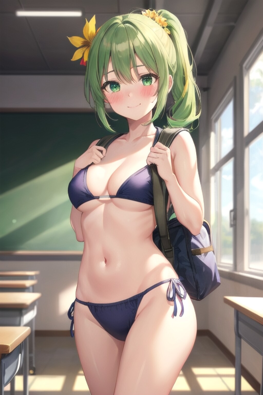 今日は水着登校日です