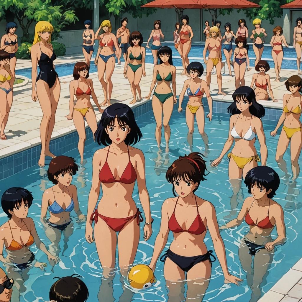繁忙期の市民プール