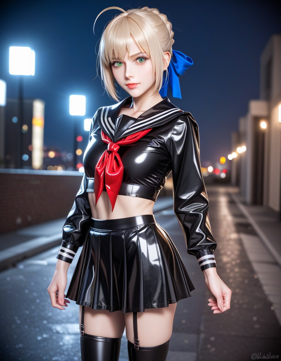 エナメルセーラー服のマスターアルトリア