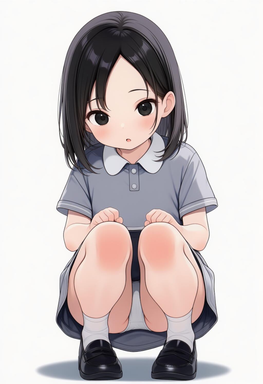 でこ出し少女の恥じらいパンチラ_260709