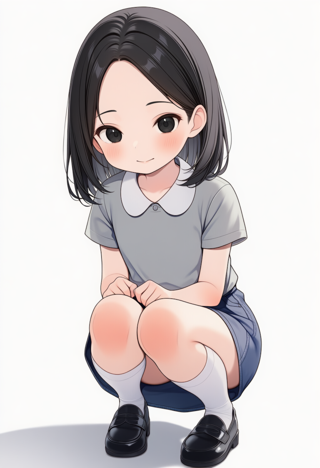 でこ出し少女の恥じらいパンチラ_260709
