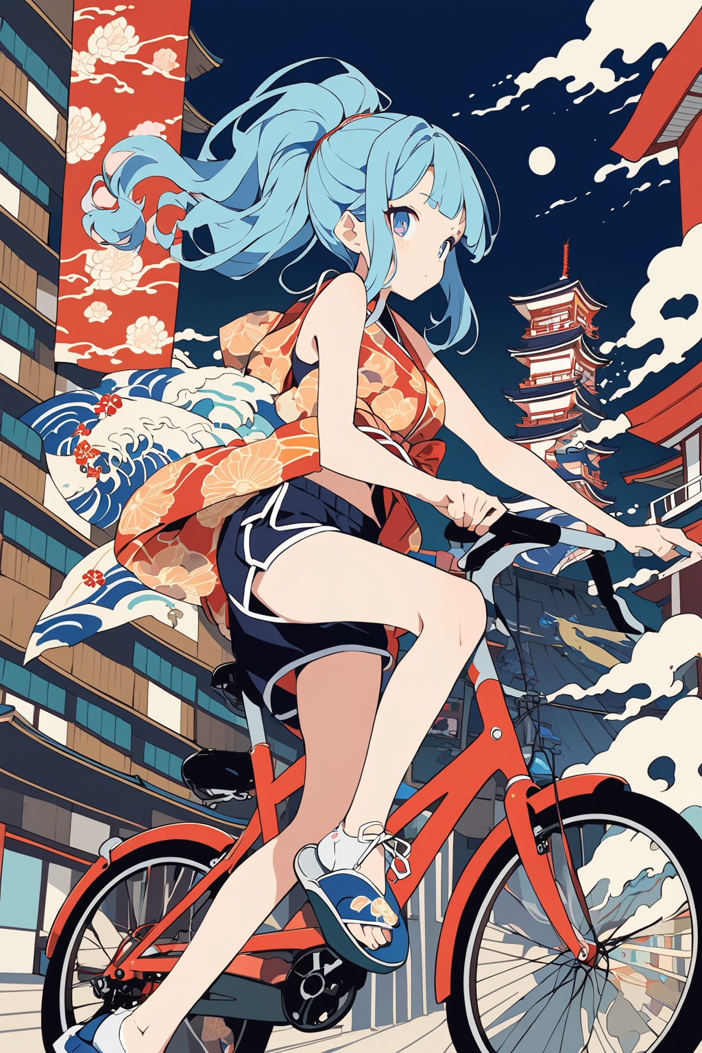 青ぽにちゃん サイクリング_VEGA