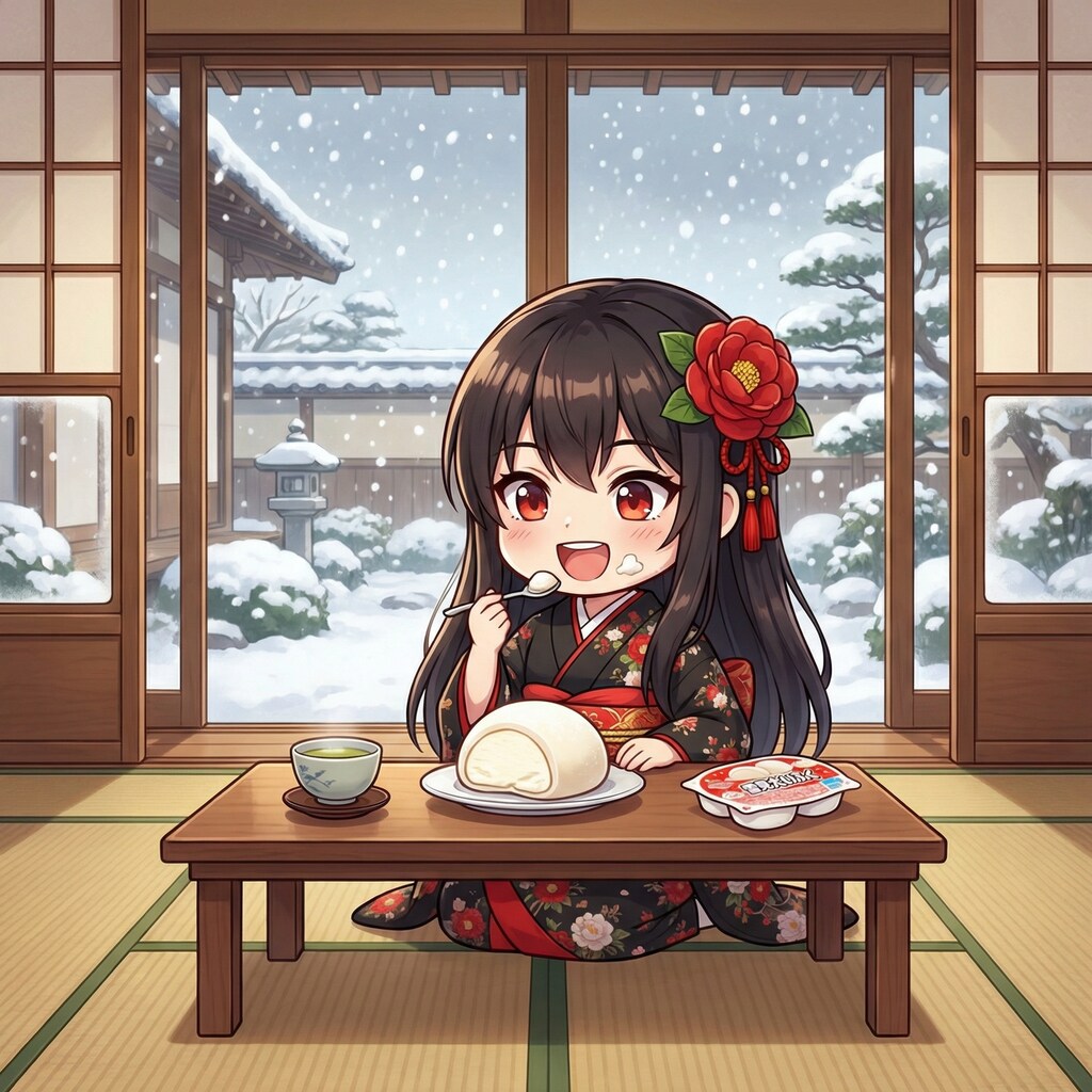 雪見大福とツバキさん