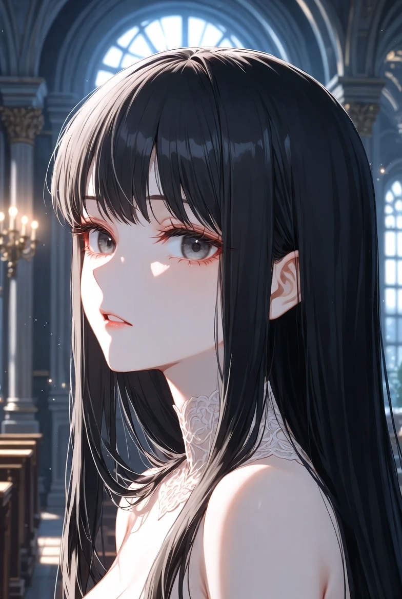 黒髪ロングの少女５ | の人気AIイラスト・グラビア