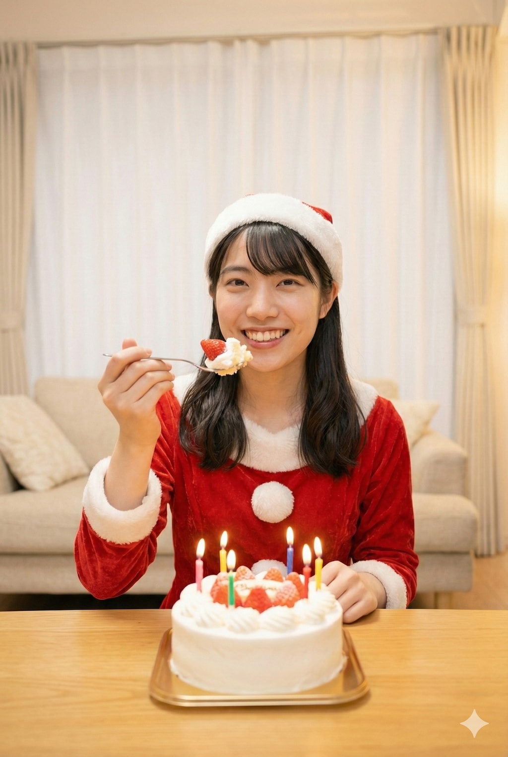 【彼氏目線】ミニスカサンタな彼女と過ごす、特別なクリスマス🎄🎁（膝枕あり）