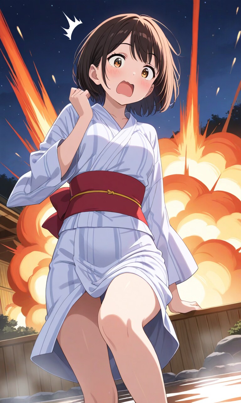 温泉大爆破！ | の人気AIイラスト・グラビア