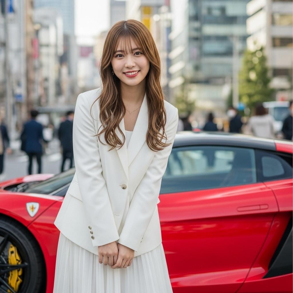 赤い車のお姉さん