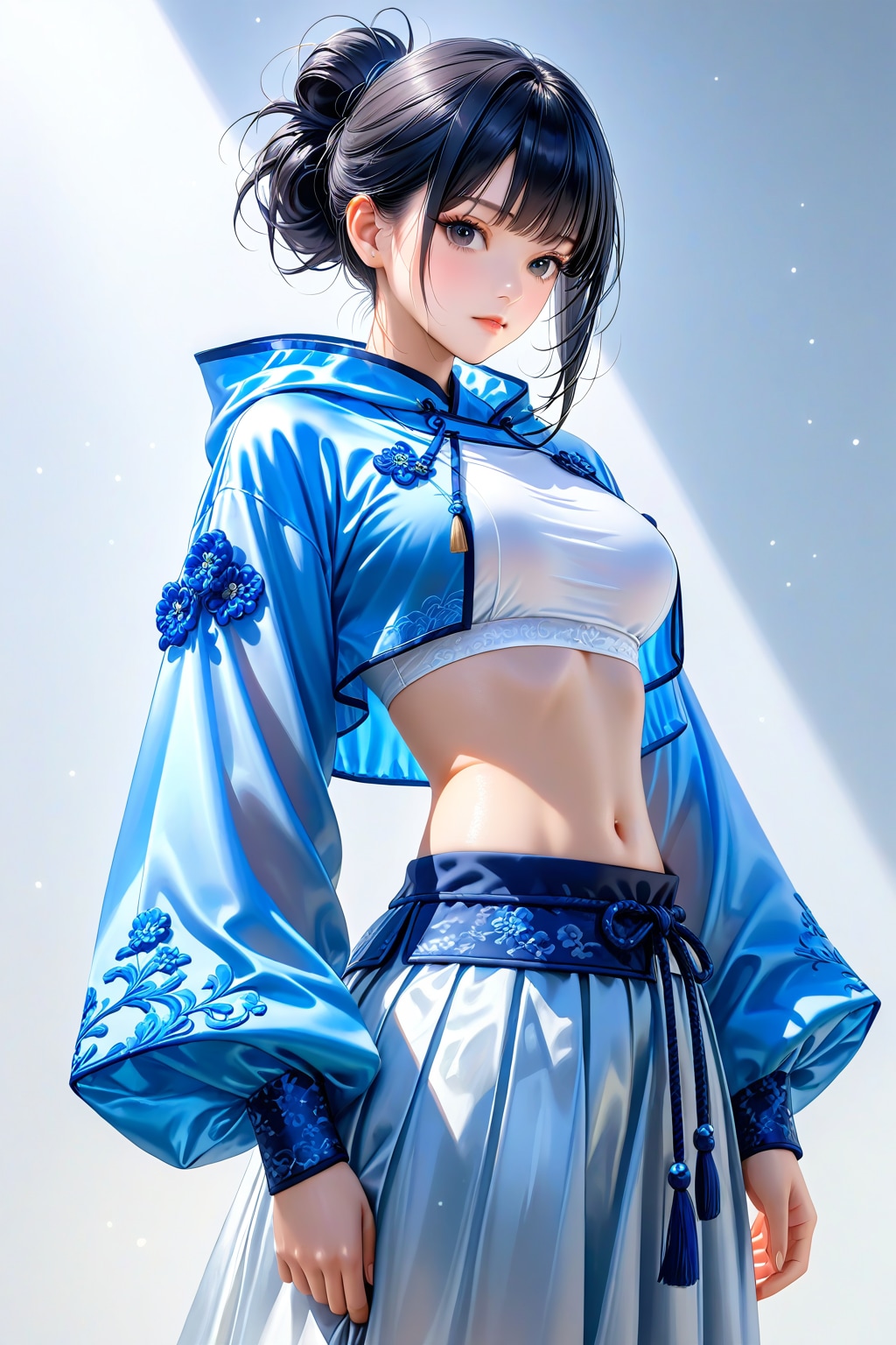 チャイナドレス⑯「モデル　青」