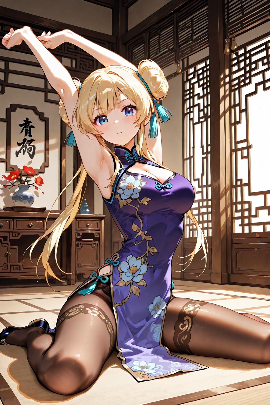 チャイナドレスを着た少女