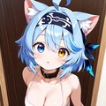 バンダナ柄クロップトップ＆ハイウエストスカートセット（#Mocha_prompt）（3models） 6枚目