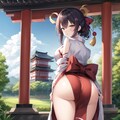 お尻(巫女) 4枚目