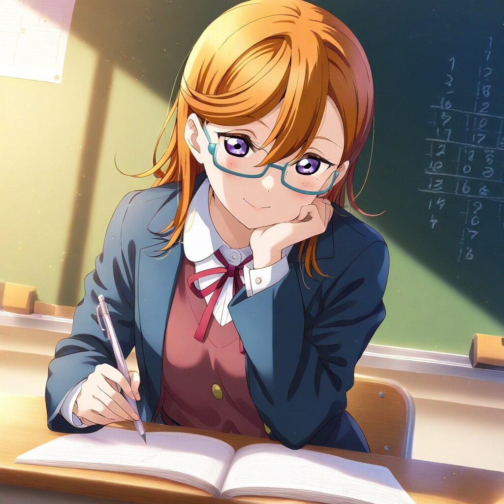 数学の勉強をする澁谷かのん