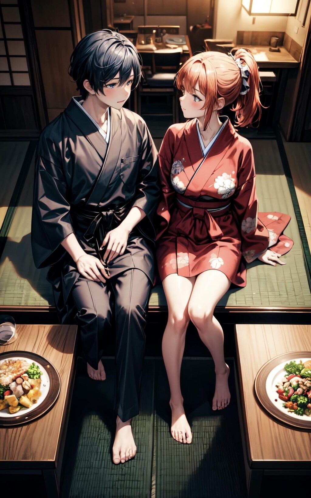 「料理も美味しくて良い所だね。……この後、夜どうする？」