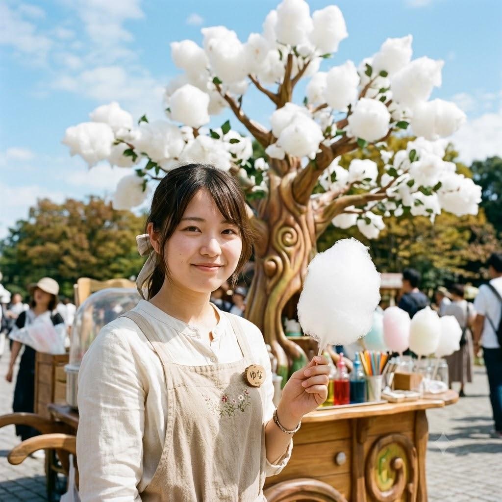 木に成る綿菓子屋さん