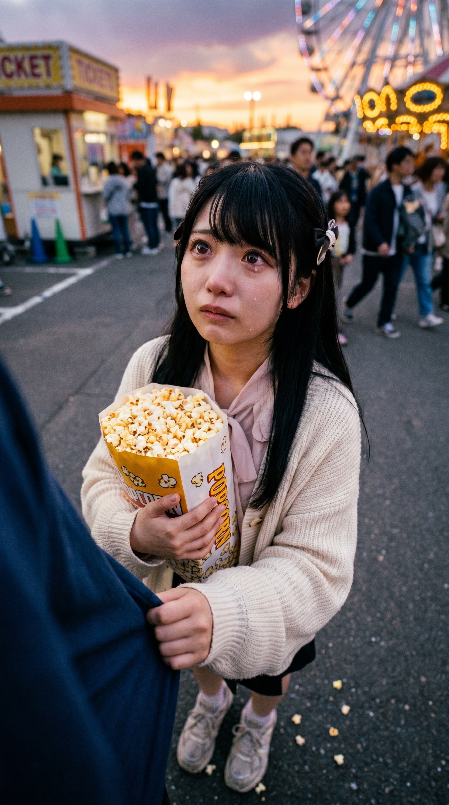 Popcorn, Cold Hands, and Distant Lights | の人気AIイラスト・グラビア