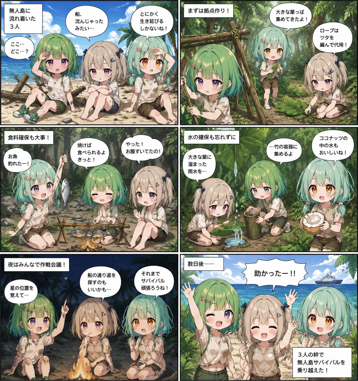 頑張るちび達