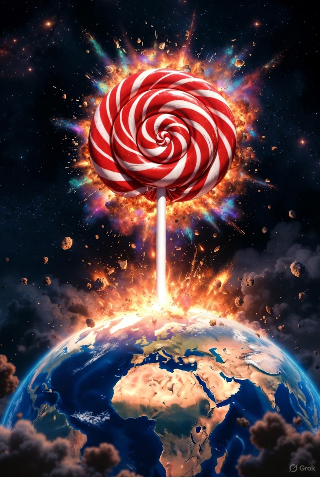 「あの青い星に住む生き物が好きなこの食べ物を我々の技術で超巨大化して贈ってみた」とある銀河の種族の好奇心によるチャレンジにより、かつてある太陽系にあった青き星を数秒で壊滅させた甘くて大きいお菓子