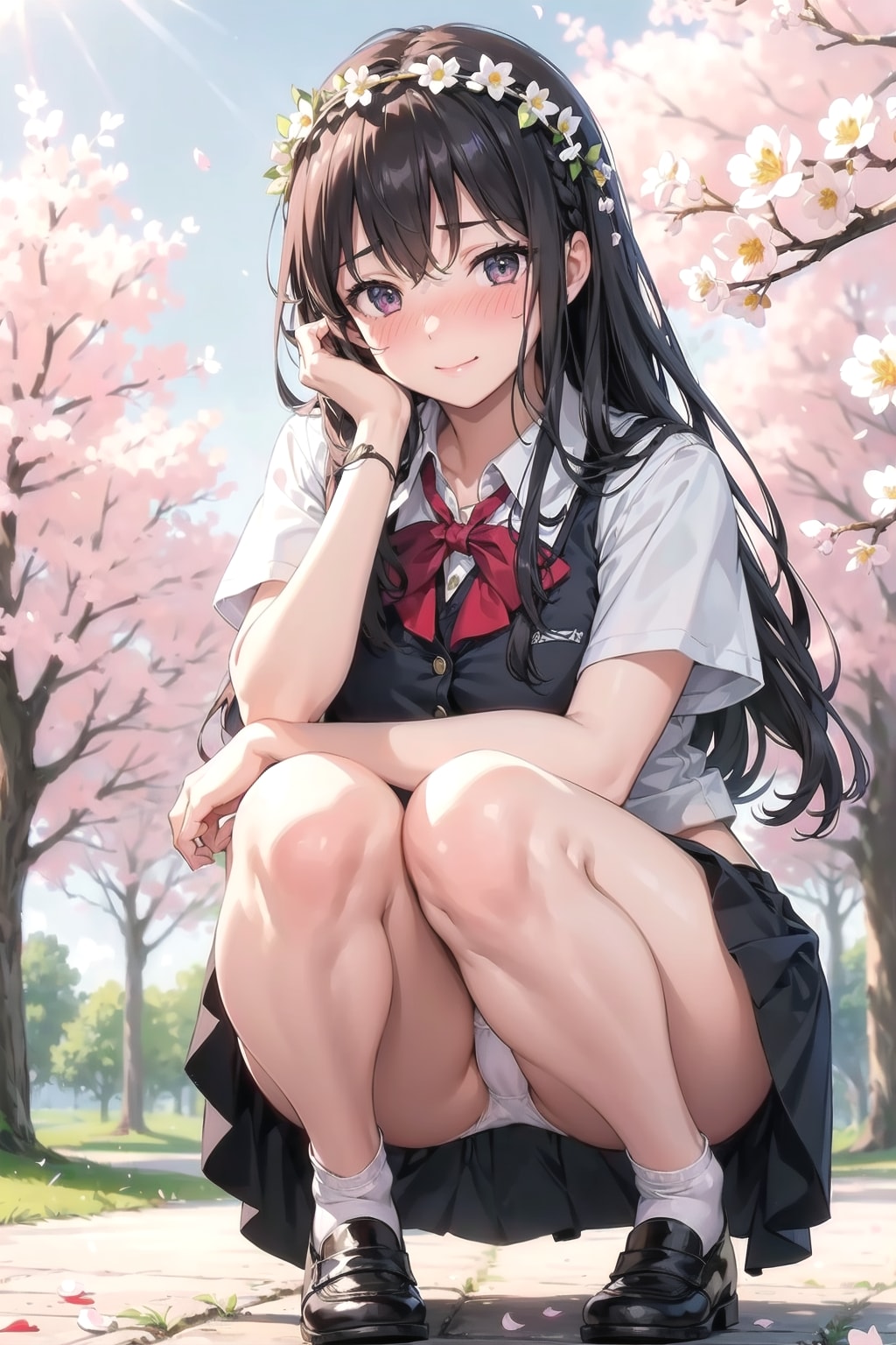 委員長も花冠♪